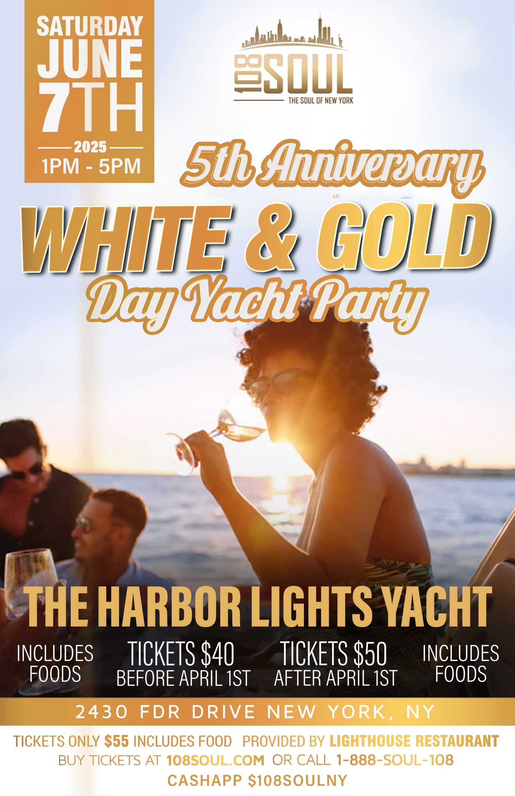 5th Anniversary White & Gold Cruise